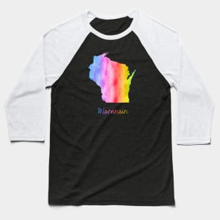 Wisconsin Tie Dye Baseball T-Shirt